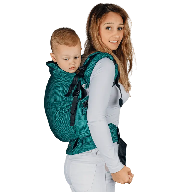 Herringbone Emerald LennyPreschool Carrier by LennyLamb LennyLamb