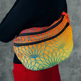 Rainbow Lotus Large Waist Bag by LennyLamb LennyLamb