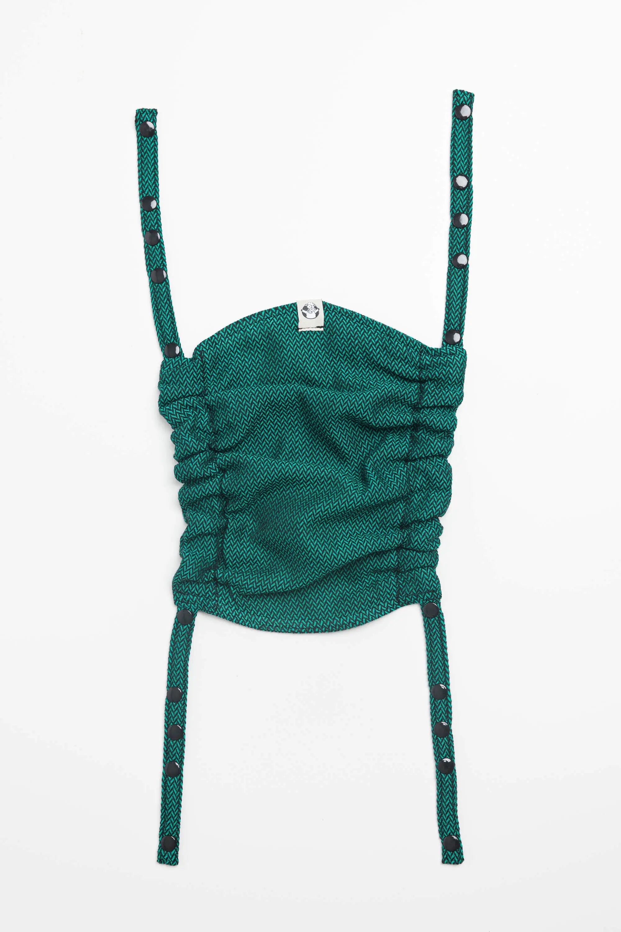 Herringbone Emerald Baby Carrier Hood by LennyLamb LennyLamb