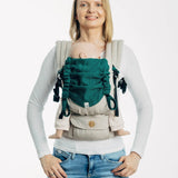 Herringbone Emerald Baby Carrier Hood by LennyLamb LennyLamb