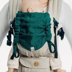 Herringbone Emerald Baby Carrier Hood by LennyLamb LennyLamb