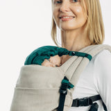 Herringbone Emerald Baby Carrier Hood by LennyLamb LennyLamb