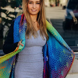 Babywearing Long Cardigan Rainbow Lotus by LennyLamb LennyLamb