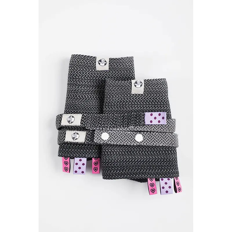 Ombre Grey Drool Pads & Reach Straps by LennyLamb LennyLamb