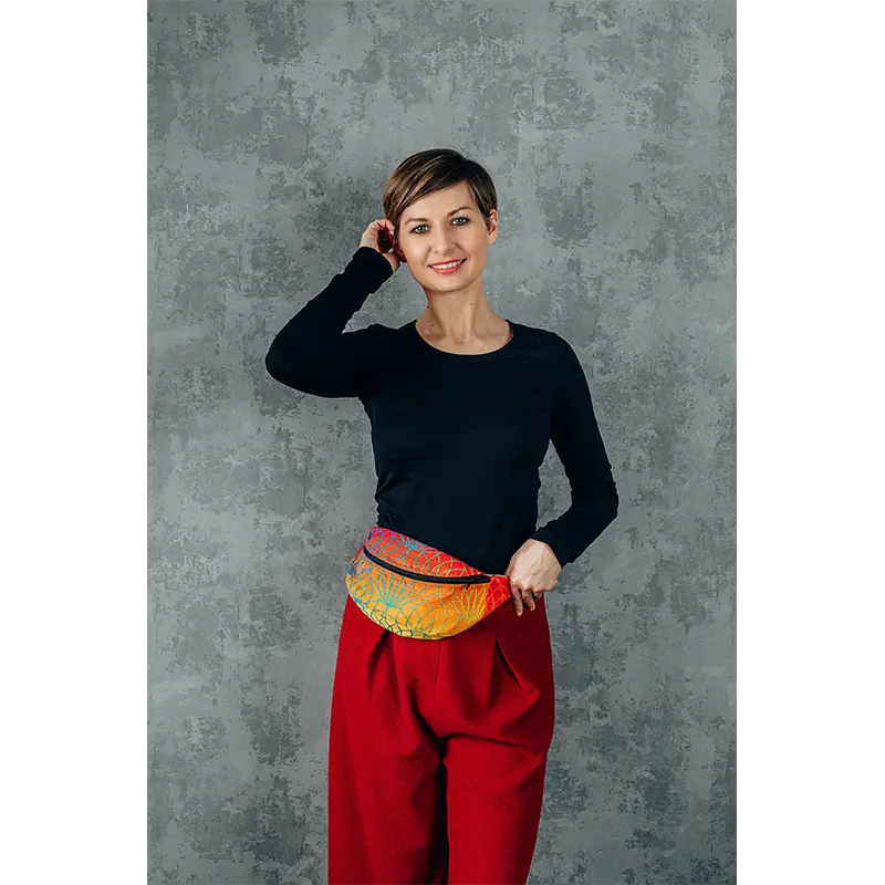 Rainbow Lotus Waist Bag by LennyLamb LennyLamb
