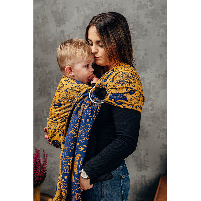 Under The Leaves Golden Autumn Ring Sling by LennyLamb LennyLamb