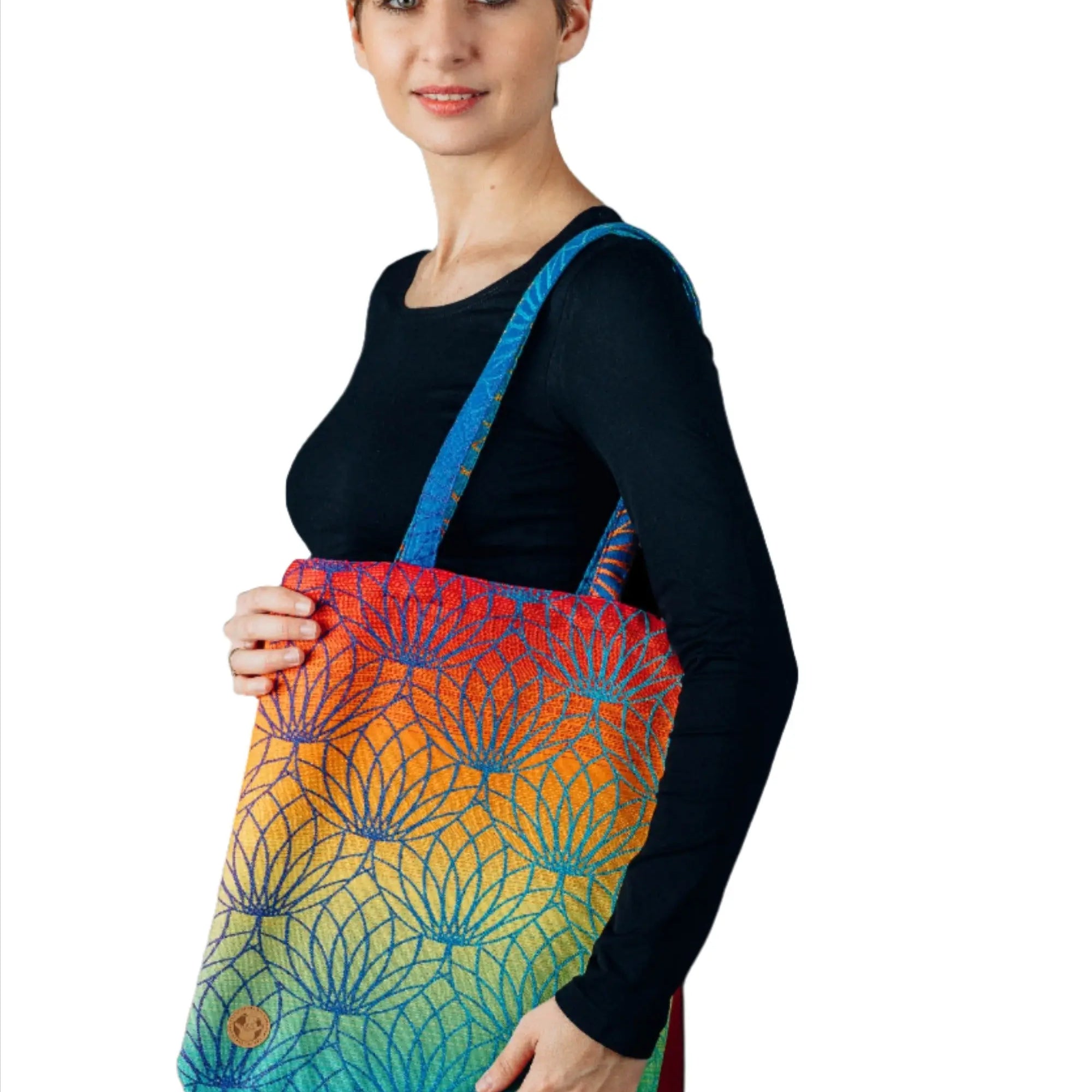 Lotus Rainbow Shopping Bag by LennyLamb LennyLamb