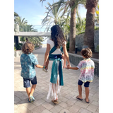 Fronds Glade Toddler Cairis Half Buckle by Oscha Oscha