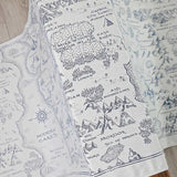 Realm of Middle-earth Ink Fabric Piece by Oscha Oscha