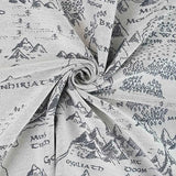 Realm of Middle-earth Ink Fabric Piece by Oscha Oscha