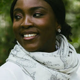 Realm of Middle Earth Ink Infinity Loop Scarf by Oscha Oscha