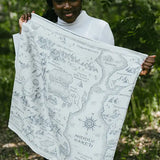 Realm of Middle Earth Ink Infinity Loop Scarf by Oscha Oscha