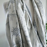 Realm of Middle Earth Ink Infinity Loop Scarf by Oscha Oscha
