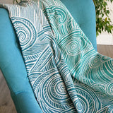Sea Salt Moonlit Brushed Cotton Throw by Oscha Oscha