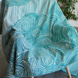 Sea Salt Moonlit Brushed Cotton Throw by Oscha Oscha
