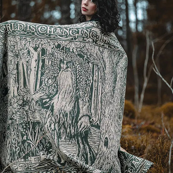 Treebeard Don't be Hasty Throw by Oscha Oscha