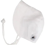 White Linen Infant and Toddler UPF50+ Sun Protection Bonnet Puffin Gear