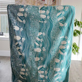 Puffins Bass Rock Brushed Cotton Blanket by Oscha Oscha