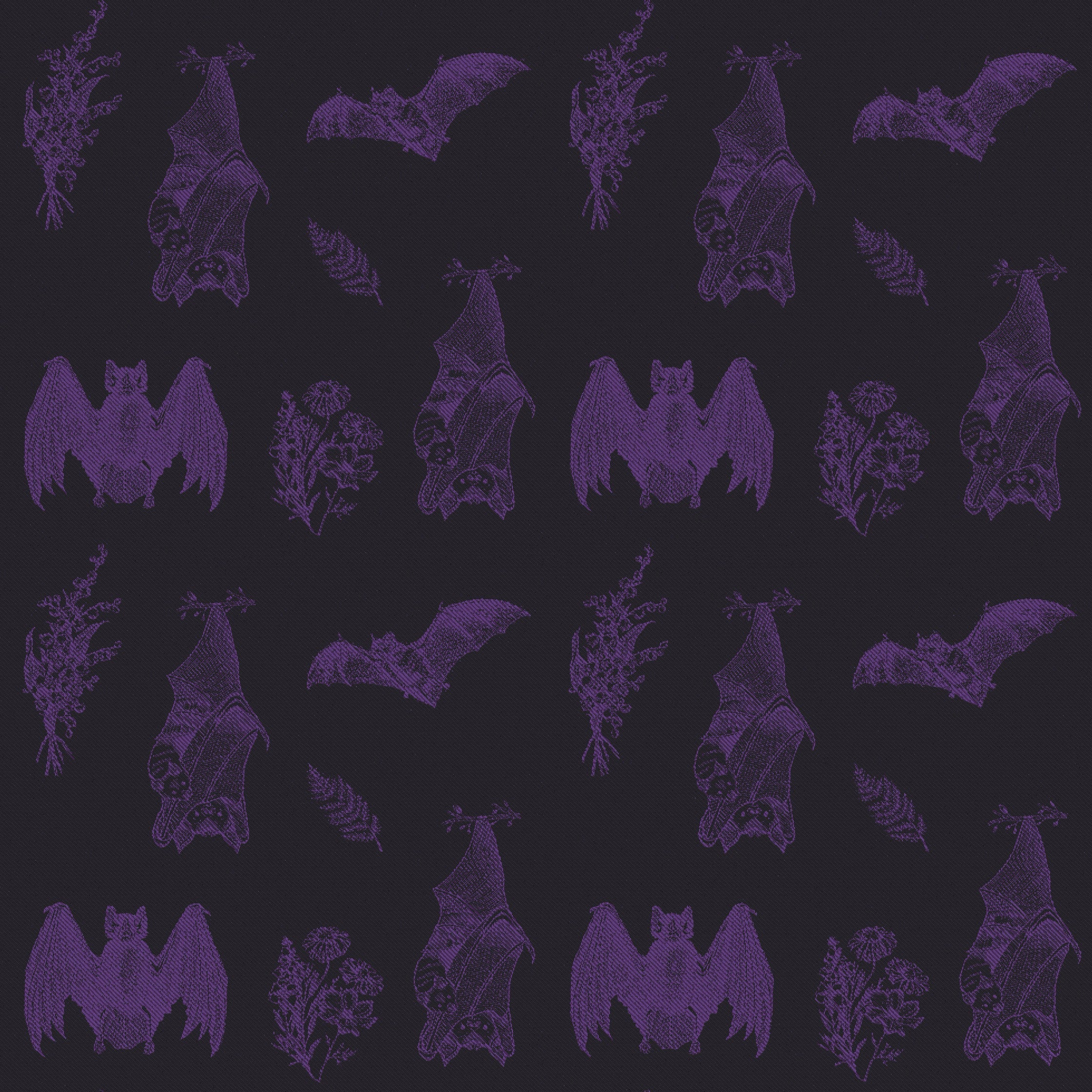 It's Bats Purple Scrunchie by LennyLamb LennyLamb
