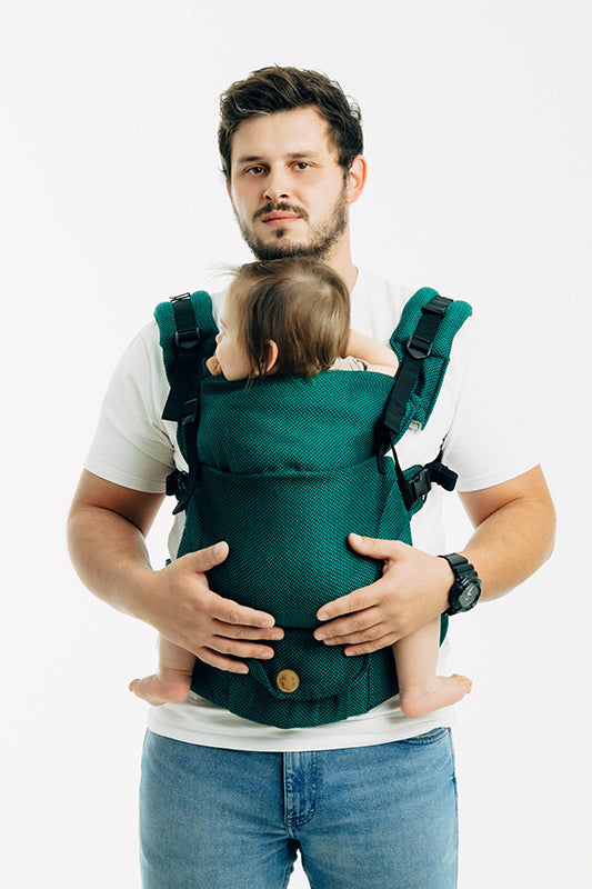 LennyLamb Emerald Buckle Baby Carrier | Cotton – Little Zen One