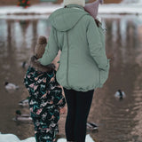 Mamalila Cosy Allrounder Agave Softshell Maternity and Babywearing Jacket Mamalila