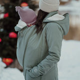 Mamalila Cosy Allrounder Agave Softshell Maternity and Babywearing Jacket Mamalila
