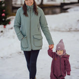 Mamalila Cosy Allrounder Agave Softshell Maternity and Babywearing Jacket Mamalila