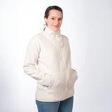 Mamalila Basel Off-White Fleece Maternity and Babywearing Jacket Mamalila