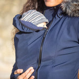 Angel Wings Babywearing Softshell Coat Navy Angel Wings at Little Zen One