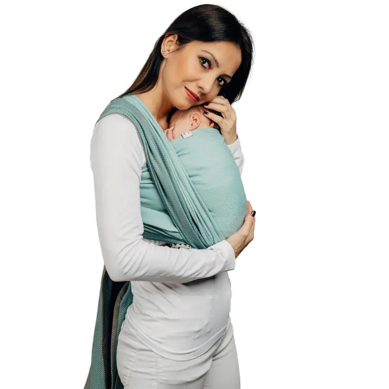 Herringbone Mint Woven Wrap by LennyLamb LennyLamb