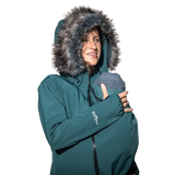 Angel Wings Babywearing Softshell Coat Green-Babywearing Outerwear-Angel Wings-canada and usa-Little Zen One-3