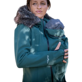 Angel Wings Babywearing Softshell Coat Green-Babywearing Outerwear-Angel Wings-canada and usa-Little Zen One-2