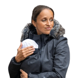 Angel Wings Babywearing Softshell Coat Grey-Babywearing Outerwear-Angel Wings-canada and usa-Little Zen One-1