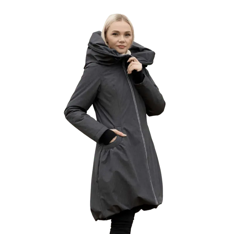 Angel Wings Babywearing Winter Coat Grey Little Zen One