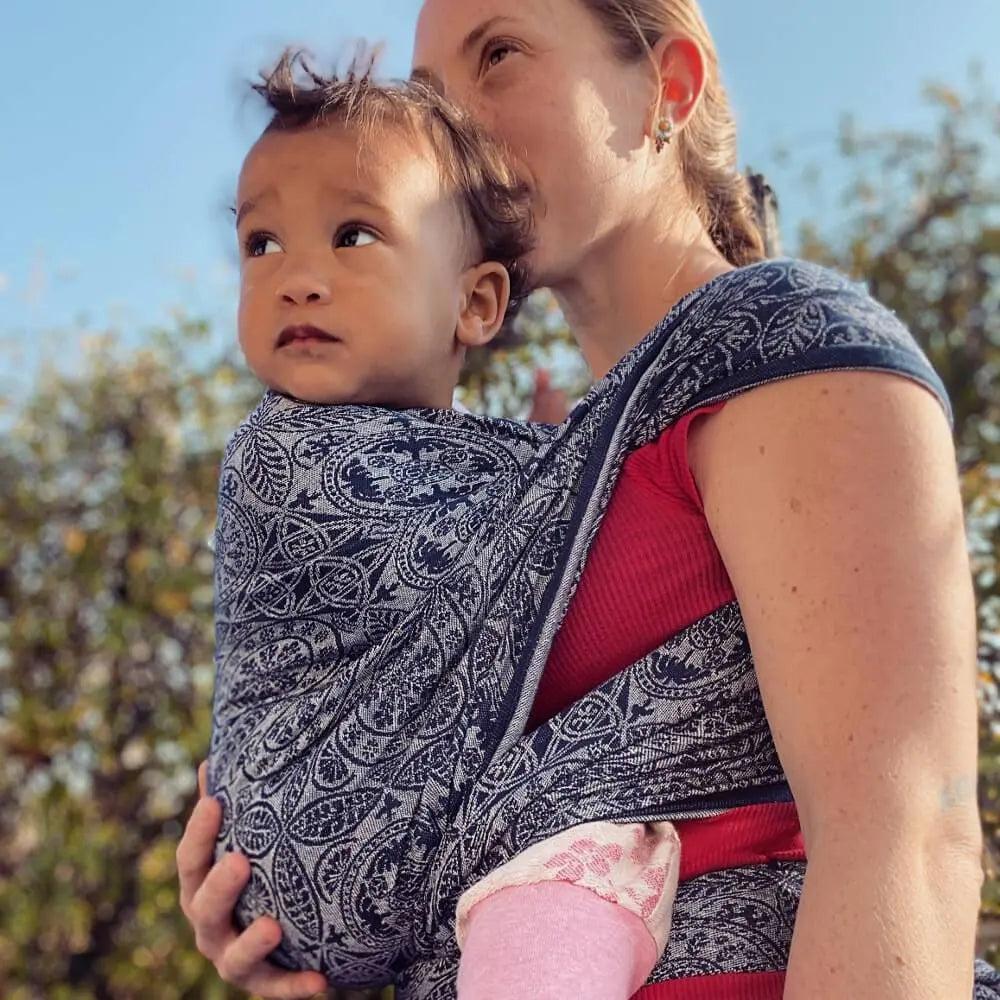 Azulejo linen Woven Wrap by Didymos-Woven Wrap-Didymos-canada and usa-Little Zen One-1