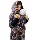 Babywearing Hoodie Vintage Flowers by LennyLamb-Babywearing Outerwear-LennyLamb-canada and usa-Little Zen One-2