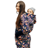 Babywearing Hoodie Vintage Flowers by LennyLamb-Babywearing Outerwear-LennyLamb-canada and usa-Little Zen One-1