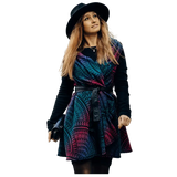 Babywearing Long Cardigan Peacocks Tail Black Opal by LennyLamb-Babywearing Outerwear-LennyLamb-canada and usa-Little Zen One-4