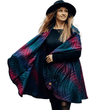 Babywearing Long Cardigan Peacocks Tail Black Opal by LennyLamb-Babywearing Outerwear-LennyLamb-canada and usa-Little Zen One-1