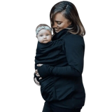 Belly Bedaine Kangaroo Babywearing Sweater Black-Babywearing Outerwear-Belly Bedaine-canada and usa-Little Zen One-1