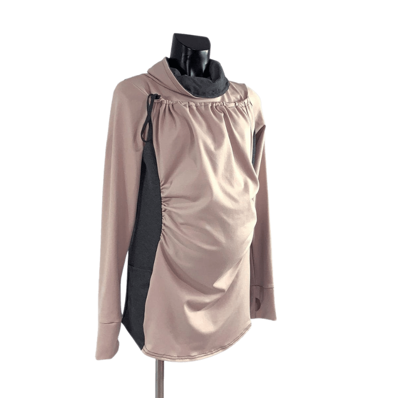 Belly Bedaine Kiroo Babywearing Sweater Pink and Grey Little Zen One