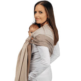 Herringbone Cafe Latte Ring Sling by LennyLamb - Ring SlingLittle Zen One