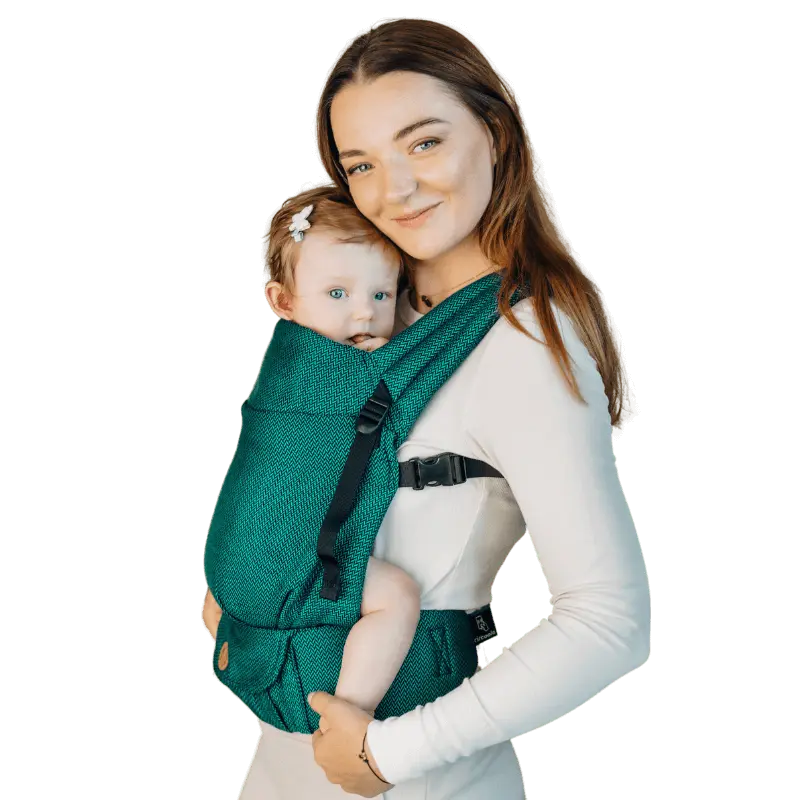 Herringbone Emerald LennyLight Carrier by LennyLamb - Buckle CarrierLittle Zen One5907557780636