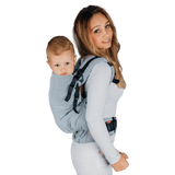 Herringbone Grey Preschool Carrier by LennyLamb - Buckle CarrierLittle Zen One