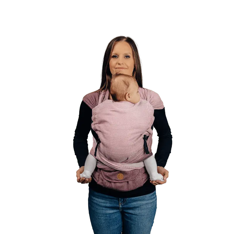 Herringbone Ombre Pink Half Buckle by LennyLamb - Half Buckle CarrierLittle Zen One5907557751872