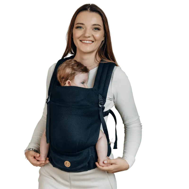 Little Herringbone Black LennyLight Carrier by LennyLamb - Buckle CarrierLittle Zen One5907557780643