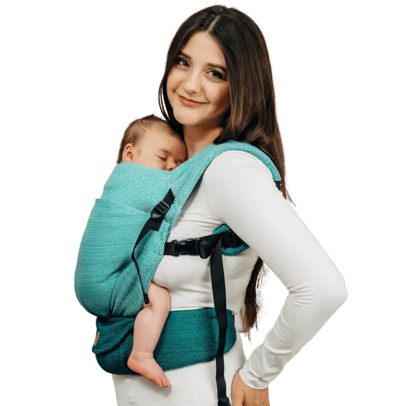 Little Herringbone Ombre Green LennyLight Carrier by LennyLamb - Buckle CarrierLittle Zen One5907557780674