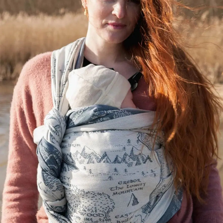 Oscha Baby Wrap Map of Middle Earth™ Ink - Woven WrapLittle Zen One