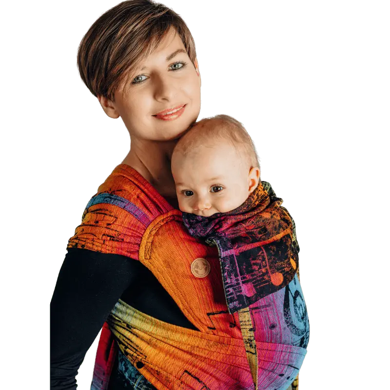 Symphony Rainbow Dark Toddler Wrap-Tai by LennyLamb - Meh DaiLittle Zen One