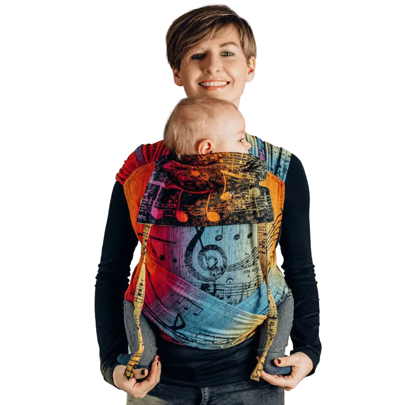 Symphony Rainbow Dark Toddler Wrap-Tai by LennyLamb - Meh DaiLittle Zen One